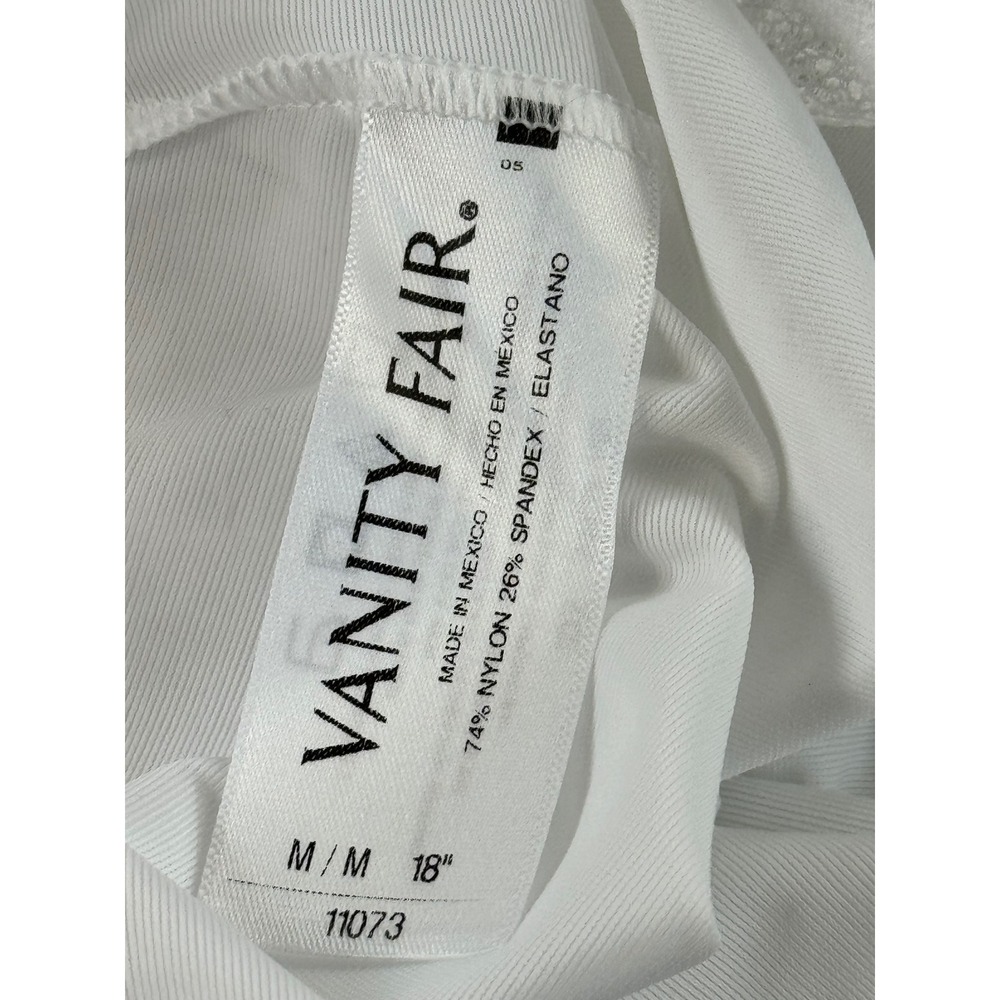 Vanity Fair 2 Pack White Half Slips Lace Waist Nylon Spandex Size Medium 11073 - Picture 4 of 9